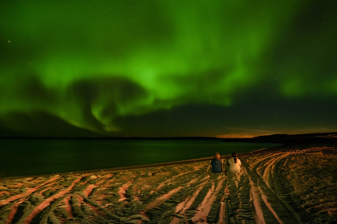 Beach Aurora borealis